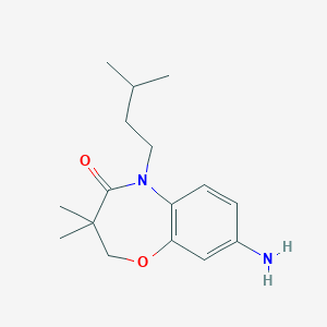 8-amino-3,3-dimethyl-5-(3-methylbutyl)-2,3-dihydro-1,5-benzoxazepin-4(5H)-one