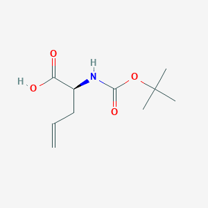 molecular formula C10H17NO4 B143895 (S)-2-((tert-Butoxycarbonyl)amino)pent-4-enoic acid CAS No. 90600-20-7