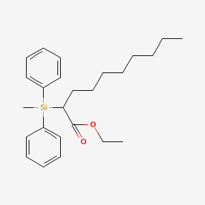 molecular formula C25H36O2Si B14389507 Ethyl 2-[methyl(diphenyl)silyl]decanoate CAS No. 89638-16-4