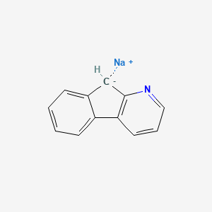 molecular formula C12H8NNa B14389529 sodium;9H-indeno[2,1-b]pyridin-9-ide CAS No. 88223-16-9
