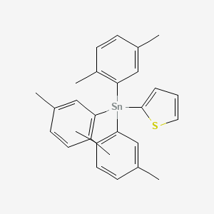 molecular formula C28H30SSn B14389582 Tris(2,5-dimethylphenyl)(thiophen-2-yl)stannane CAS No. 88259-28-3