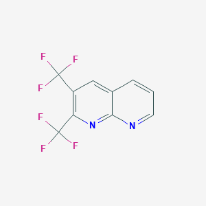 molecular formula C10H4F6N2 B1438961 2,3-Bis(trifluoromethyl)-1,8-naphthyridine CAS No. 1099597-87-1