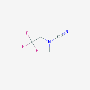molecular formula C4H5F3N2 B14389616 Methyl(2,2,2-trifluoroethyl)cyanamide CAS No. 89563-48-4