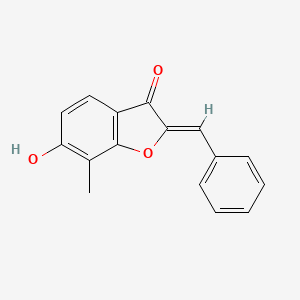 (2Z)-2-benzylidene-6-hydroxy-7-methyl-1-benzofuran-3(2H)-one