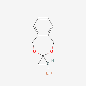 molecular formula C11H11LiO2 B14389650 lithium;spiro[1,5-dihydro-2,4-benzodioxepine-3,1'-cyclopropane] CAS No. 89675-93-4