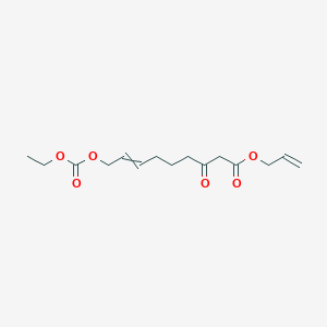 molecular formula C15H22O6 B14389655 prop-2-enyl 9-ethoxycarbonyloxy-3-oxonon-7-enoate CAS No. 88419-69-6