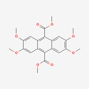 molecular formula C22H22O8 B14389740 Dimethyl 2,3,6,7-tetramethoxyanthracene-9,10-dicarboxylate CAS No. 89927-52-6