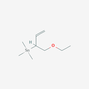 molecular formula C9H20OSn B14389749 (1-Ethoxybut-3-en-2-yl)(trimethyl)stannane CAS No. 89358-32-7