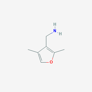 molecular formula C7H11NO B1438977 (2,4-Dimethylfuran-3-yl)methanamine CAS No. 1023814-75-6