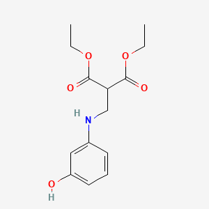 molecular formula C14H19NO5 B14389777 Diethyl [(3-hydroxyanilino)methyl]propanedioate CAS No. 89984-92-9