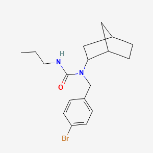 molecular formula C18H25BrN2O B14389797 N-Bicyclo[2.2.1]heptan-2-yl-N-[(4-bromophenyl)methyl]-N'-propylurea CAS No. 89472-83-3