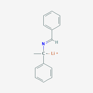 molecular formula C15H14LiN B14389805 lithium;1-phenyl-N-(1-phenylethyl)methanimine CAS No. 89913-64-4