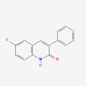 molecular formula C15H10FNO B1438981 6-Fluoro-3-phenyl-2-quinolinol CAS No. 1031928-37-6