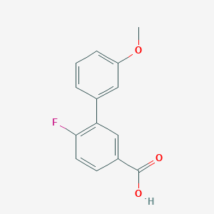 molecular formula C14H11FO3 B1438982 4-Fluoro-3-(3-methoxyphenyl)benzoic acid CAS No. 1181452-19-6