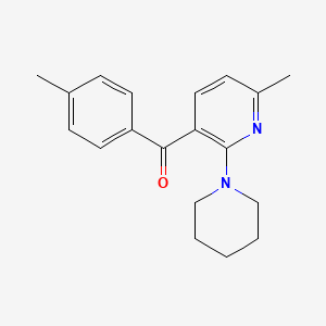 molecular formula C19H22N2O B14389824 (4-Methylphenyl)[6-methyl-2-(piperidin-1-yl)pyridin-3-yl]methanone CAS No. 89596-06-5