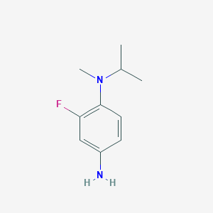 molecular formula C10H15FN2 B1438985 2-fluoro-1-N-methyl-1-N-(propan-2-yl)benzene-1,4-diamine CAS No. 1146290-08-5