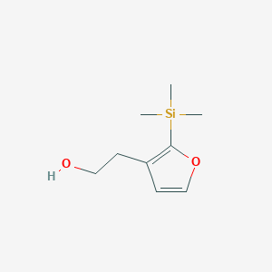 molecular formula C9H16O2Si B14389875 2-[2-(Trimethylsilyl)furan-3-yl]ethan-1-ol CAS No. 89861-15-4
