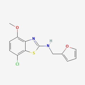 molecular formula C13H11ClN2O2S B1438988 7-chloro-N-(2-furylmethyl)-4-methoxy-1,3-benzothiazol-2-amine CAS No. 1105189-55-6
