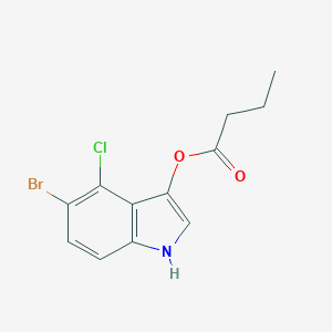 molecular formula C12H11BrClNO2 B143899 5-Bromo-4-chloro-3-indolyl butyrate CAS No. 129541-43-1