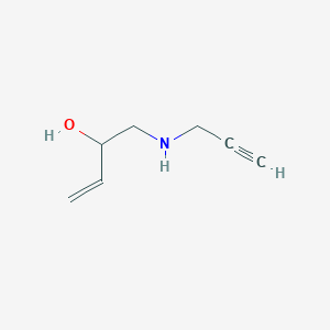 molecular formula C7H11NO B14389913 1-(Prop-2-ynylamino)but-3-en-2-ol CAS No. 89775-16-6