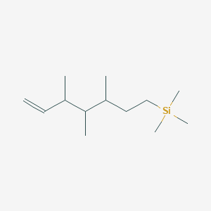 molecular formula C13H28Si B14389941 Trimethyl(3,4,5-trimethylhept-6-en-1-yl)silane CAS No. 89811-56-3