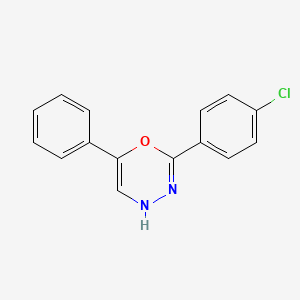 molecular formula C15H11ClN2O B14389943 2-(4-Chlorophenyl)-6-phenyl-4H-1,3,4-oxadiazine CAS No. 89684-47-9