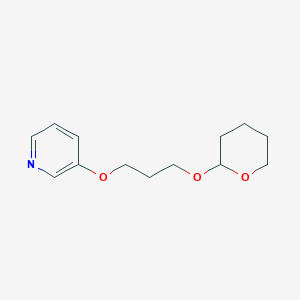 molecular formula C13H19NO3 B14389945 3-{3-[(Oxan-2-yl)oxy]propoxy}pyridine CAS No. 90055-03-1