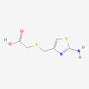 molecular formula C6H8N2O2S2 B1438995 2-{[(2-Amino-1,3-thiazol-4-yl)methyl]sulfanyl}acetic acid CAS No. 874508-46-0