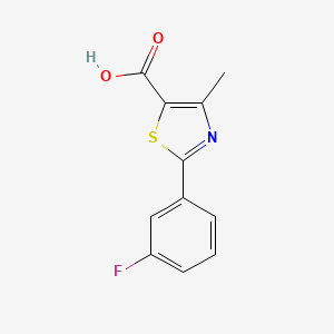 molecular formula C11H8FNO2S B1438996 2-(3-氟苯基)-4-甲基-1,3-噻唑-5-羧酸 CAS No. 1027513-59-2