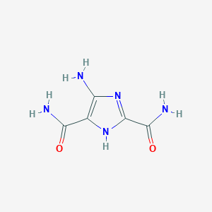 molecular formula C5H7N5O2 B14389963 4-amino-1H-imidazole-2,5-dicarboxamide CAS No. 89994-83-2