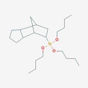 molecular formula C22H42O3Si B14389981 Tributoxy(octahydro-1H-4,7-methanoinden-5-yl)silane CAS No. 89561-27-3