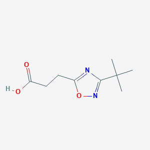 molecular formula C9H14N2O3 B1438999 3-(3-Tert-butyl-1,2,4-oxadiazol-5-yl)propanoic acid CAS No. 874815-89-1