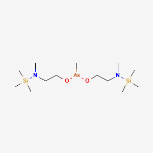 molecular formula C13H35AsN2O2Si2 B14389992 Bis{2-[methyl(trimethylsilyl)amino]ethyl} methylarsonite CAS No. 89865-05-4