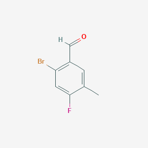 molecular formula C8H6BrFO B1439000 2-Bromo-4-fluoro-5-methylbenzaldehyde CAS No. 916792-17-1