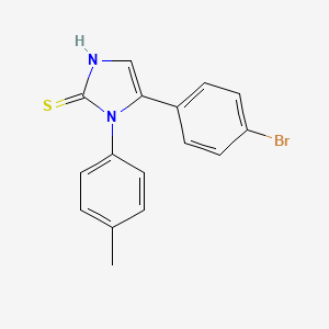 molecular formula C16H13BrN2S B1439003 5-(4-溴苯基)-1-(4-甲基苯基)-1H-咪唑-2-硫醇 CAS No. 1105189-65-8