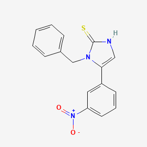 molecular formula C16H13N3O2S B1439005 1-benzyl-5-(3-nitrophenyl)-1H-imidazole-2-thiol CAS No. 1105189-49-8
