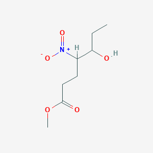 molecular formula C8H15NO5 B14390056 Methyl 5-hydroxy-4-nitroheptanoate CAS No. 89449-79-6