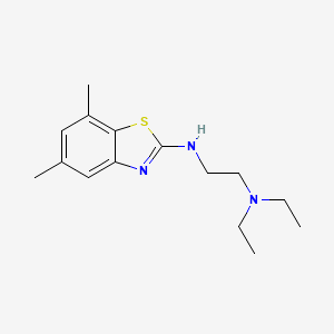 molecular formula C15H23N3S B1439007 N'-(5,7-dimethyl-1,3-benzothiazol-2-yl)-N,N-diethylethane-1,2-diamine CAS No. 1105188-31-5