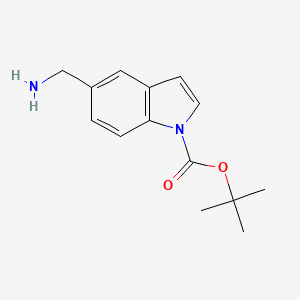 molecular formula C14H18N2O2 B1439012 tert-Butyl 5-(aminomethyl)-1H-indole-1-carboxylate CAS No. 887584-14-7