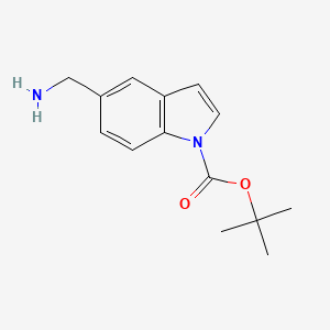 molecular formula C14H18N2O2 B1439012 5-Aminomethylindole-1-carboxylic acid tert-butyl ester CAS No. 887584-14-7