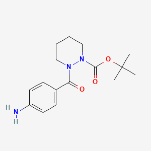 molecular formula C16H23N3O3 B1439016 tert-butyl 2-(4-aminobenzoyl)tetrahydro-1(2H)-pyridazinecarboxylate CAS No. 1135283-60-1