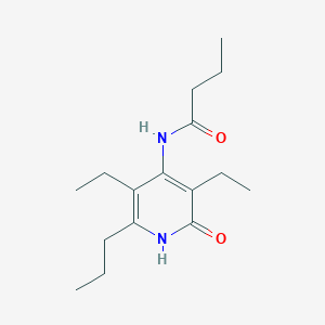 molecular formula C16H26N2O2 B14390184 N-(3,5-Diethyl-2-oxo-6-propyl-1,2-dihydropyridin-4-yl)butanamide CAS No. 88061-31-8