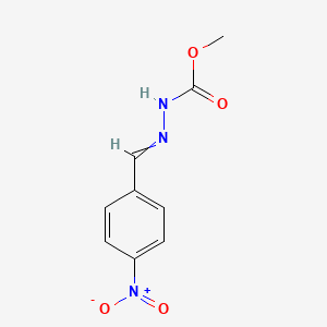 molecular formula C9H9N3O4 B14390239 Hydrazinecarboxylic acid, [(4-nitrophenyl)methylene]-, methyl ester CAS No. 88692-96-0