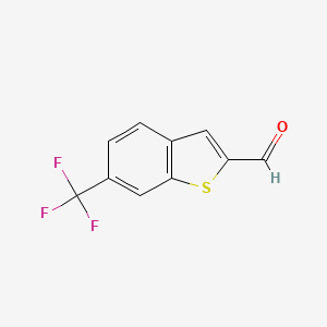 molecular formula C10H5F3OS B1439025 6-(三氟甲基)-1-苯并噻吩-2-甲醛 CAS No. 863118-49-4