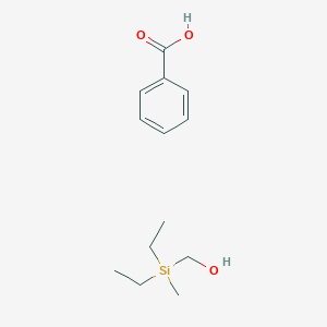 molecular formula C13H22O3Si B14390252 Benzoic acid;[diethyl(methyl)silyl]methanol CAS No. 88216-32-4