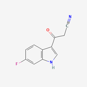 molecular formula C11H7FN2O B1439026 3-(6-fluoro-1H-indol-3-yl)-3-oxopropanenitrile CAS No. 882562-43-8