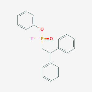 molecular formula C20H18FO2P B14390295 Phosphonofluoridic acid, (2,2-diphenylethyl)-, phenyl ester CAS No. 88344-33-6