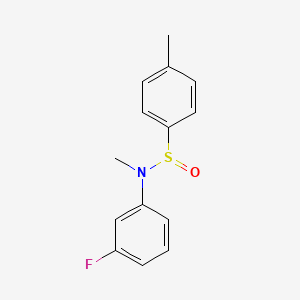 molecular formula C14H14FNOS B14390335 N-(3-Fluorophenyl)-N,4-dimethylbenzene-1-sulfinamide CAS No. 87433-20-3