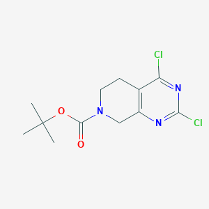 molecular formula C12H15Cl2N3O2 B1439036 tert-Butyl 2,4-Dichloro-5,6-dihydropyrido[3,4-d]pyrimidine-7(8H)-carboxylate CAS No. 916420-27-4