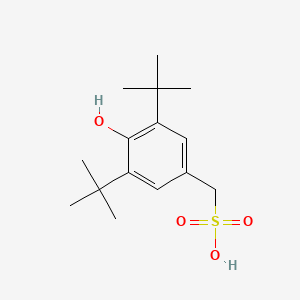 molecular formula C15H24O4S B14390370 (3,5-Di-tert-butyl-4-hydroxyphenyl)methanesulfonic acid CAS No. 89687-12-7